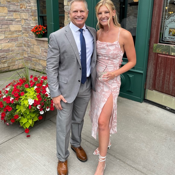 Pink Floral Midi Dress - Picture 3 of 4